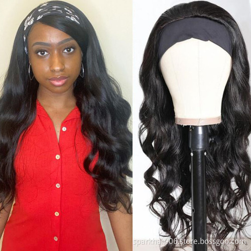 Wholesale Remy Human Hair Headband Wig,Headband Wig Human Hair For Black Women,150%Density Curly Headband Human Hair Wig